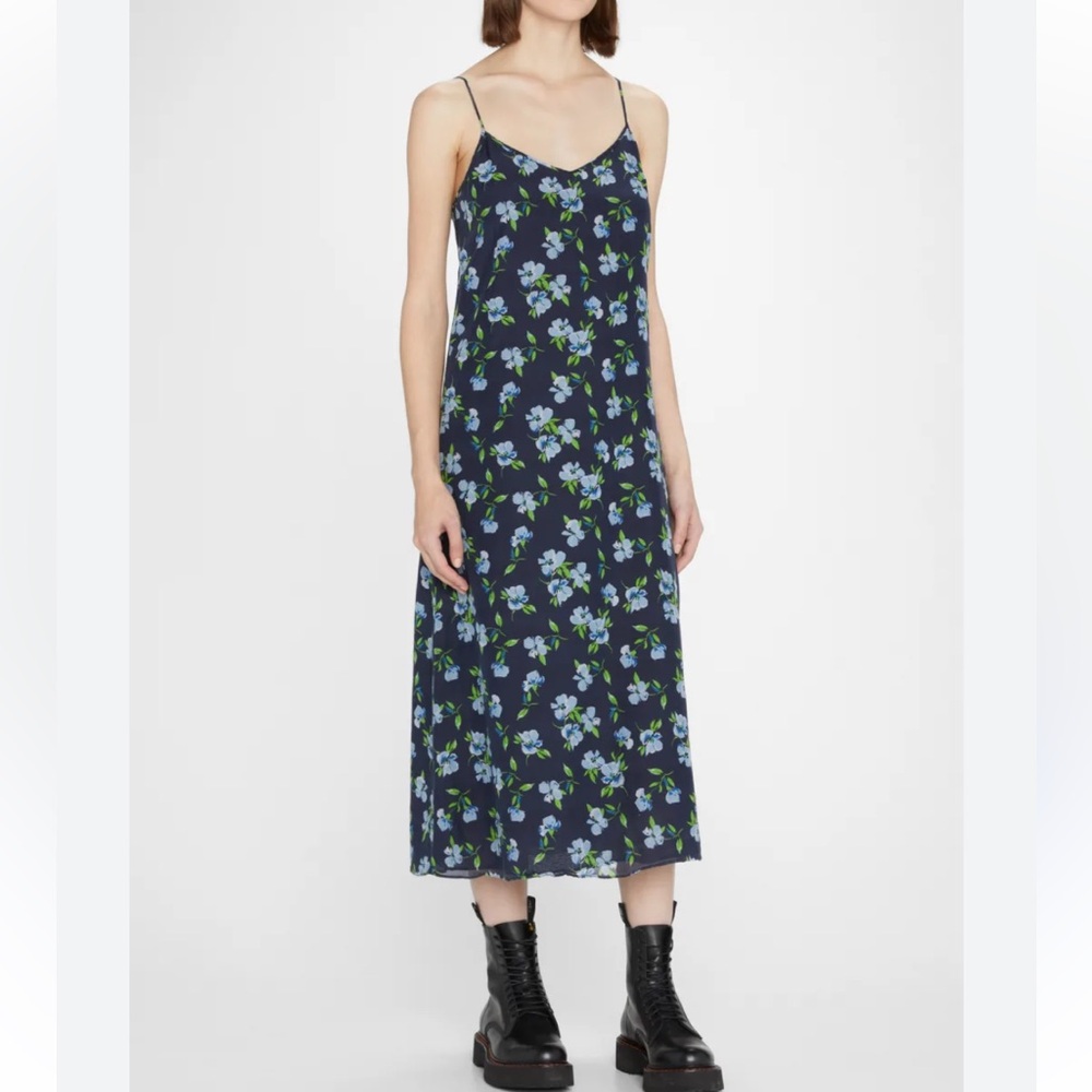 R13 Silk Floral Midi Slip Dress